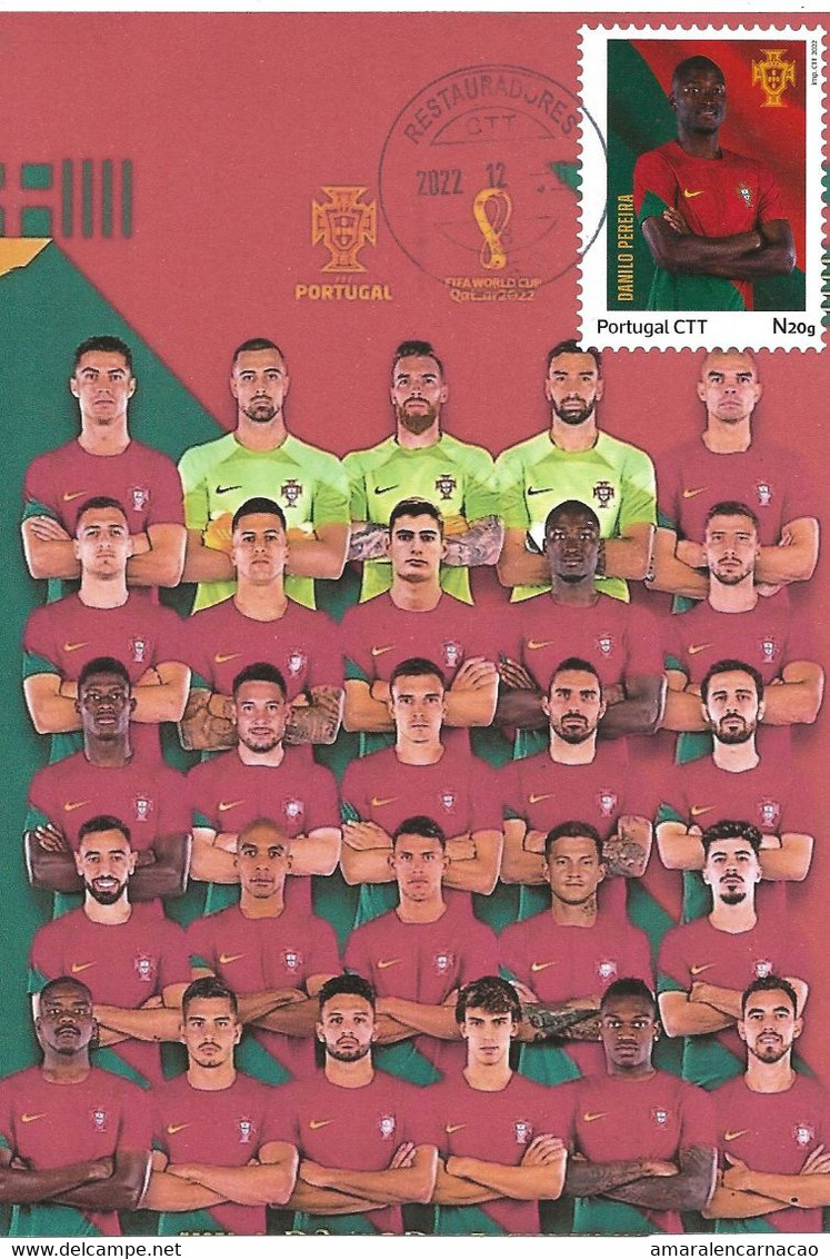 CARTE MAXIMUM- CARTOLINA MAXIMA- MAXIMUM CARD- MAXIMUM KARTE - PORTUGAL - FOOTBALL - QATAR 2022 - DANILO PEREIRA - 2022 – Qatar