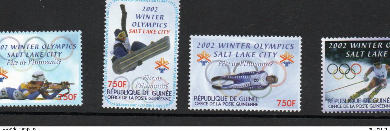 OLYMPICS -  GUINEE REP - 2002- SALT LAKE CITY OLYMPICS SET OF 4  MINT NEVER HINGED - Hiver 2002: Salt Lake City