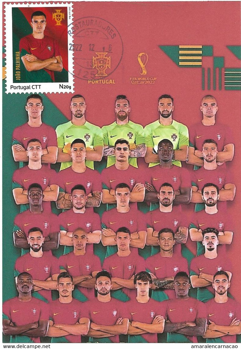 CARTE MAXIMUM- CARTOLINA MAXIMA- MAXIMUM CARD- MAXIMUM KARTE - PORTUGAL - FOOTBALL - QATAR 2022 - JOÃO PALHINHA - 2022 – Qatar