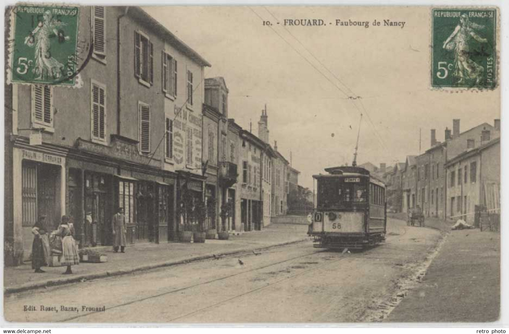 Cpa Frouard - Faubourg De Nancy - Tramway   ( S. 11727 ) - Frouard