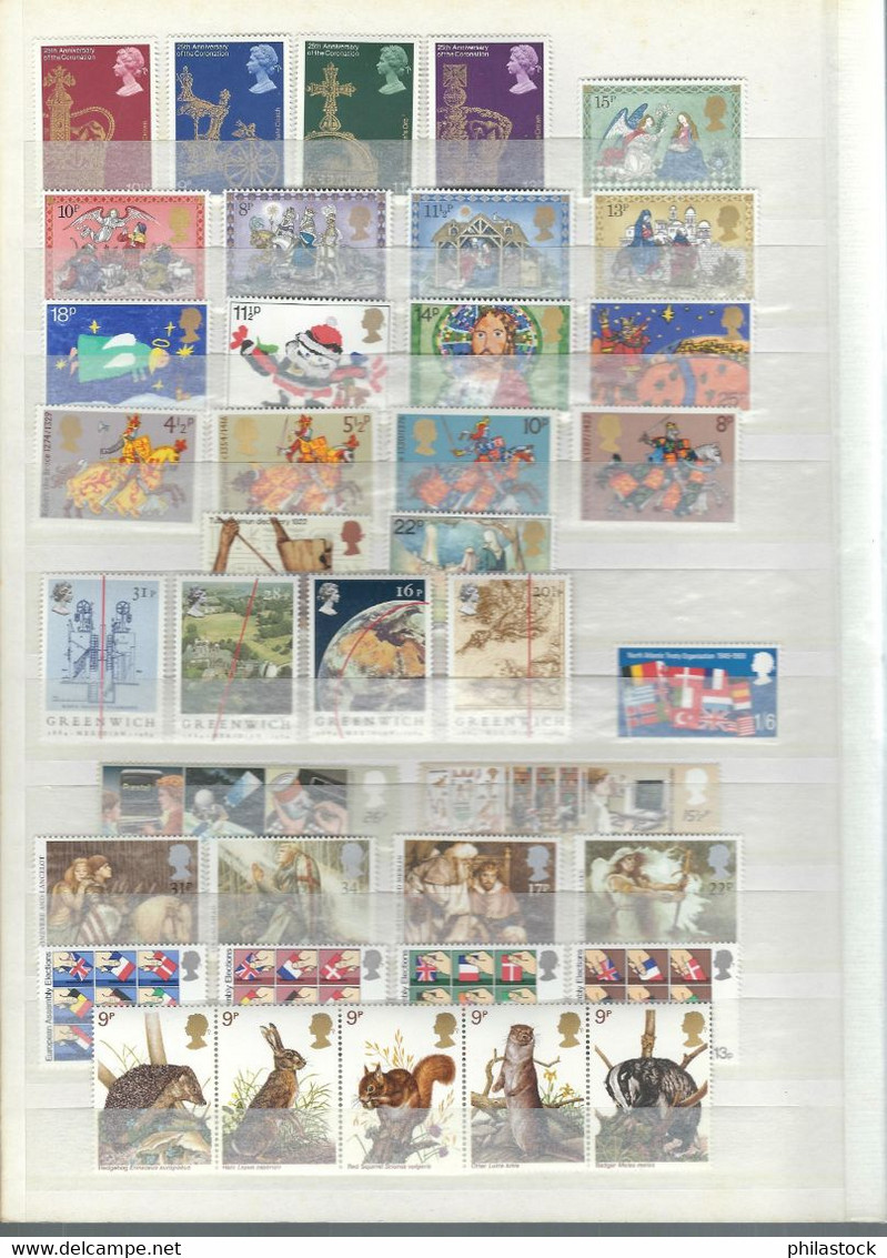 GRANDE BRETAGNE Petit Lot Tous Les Timbres **.+ Carnets Complets - Collections