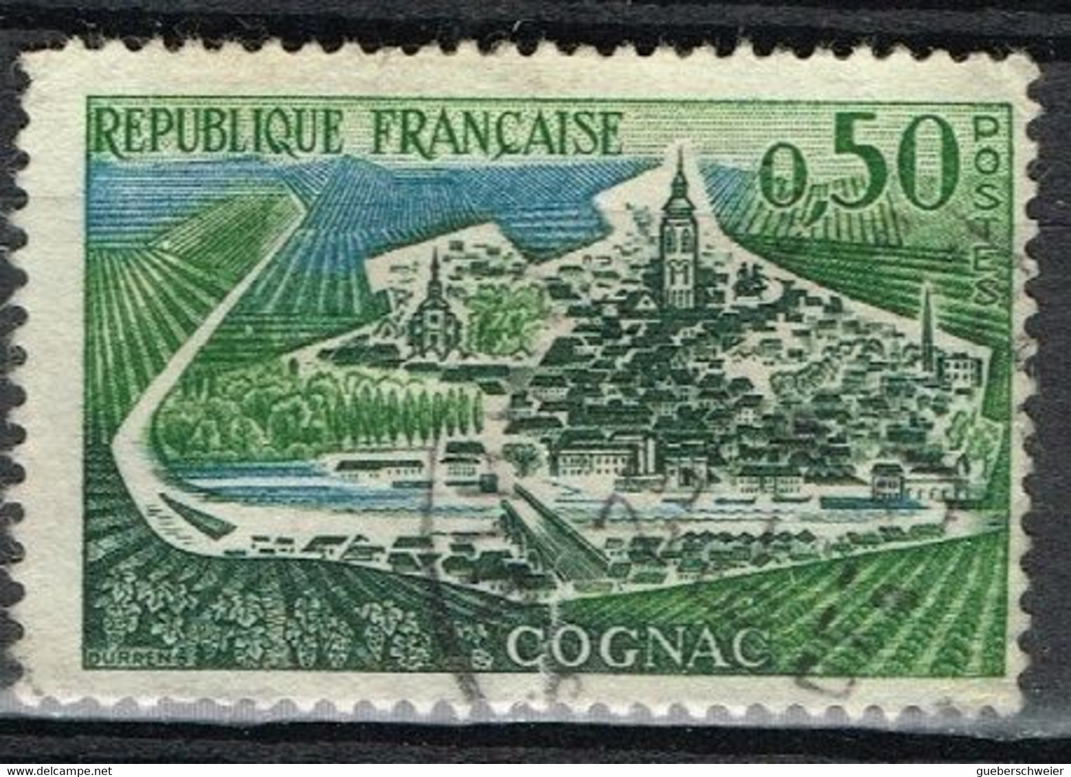 FR VAR 54 - FRANCE N° 1314d Obl. Variété Digue Interrompue - Used Stamps