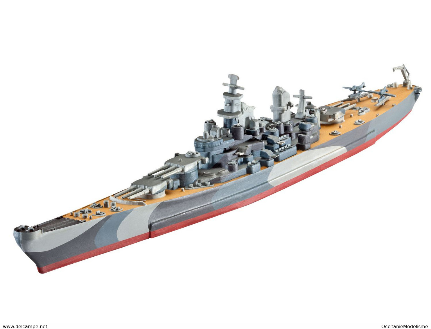 Revell - SET Cuirassé USS MISSOURI WWII + Peintures + Colle Maquette Kit Plastique Réf. 65128 Neuf NBO 1/200 - Boats