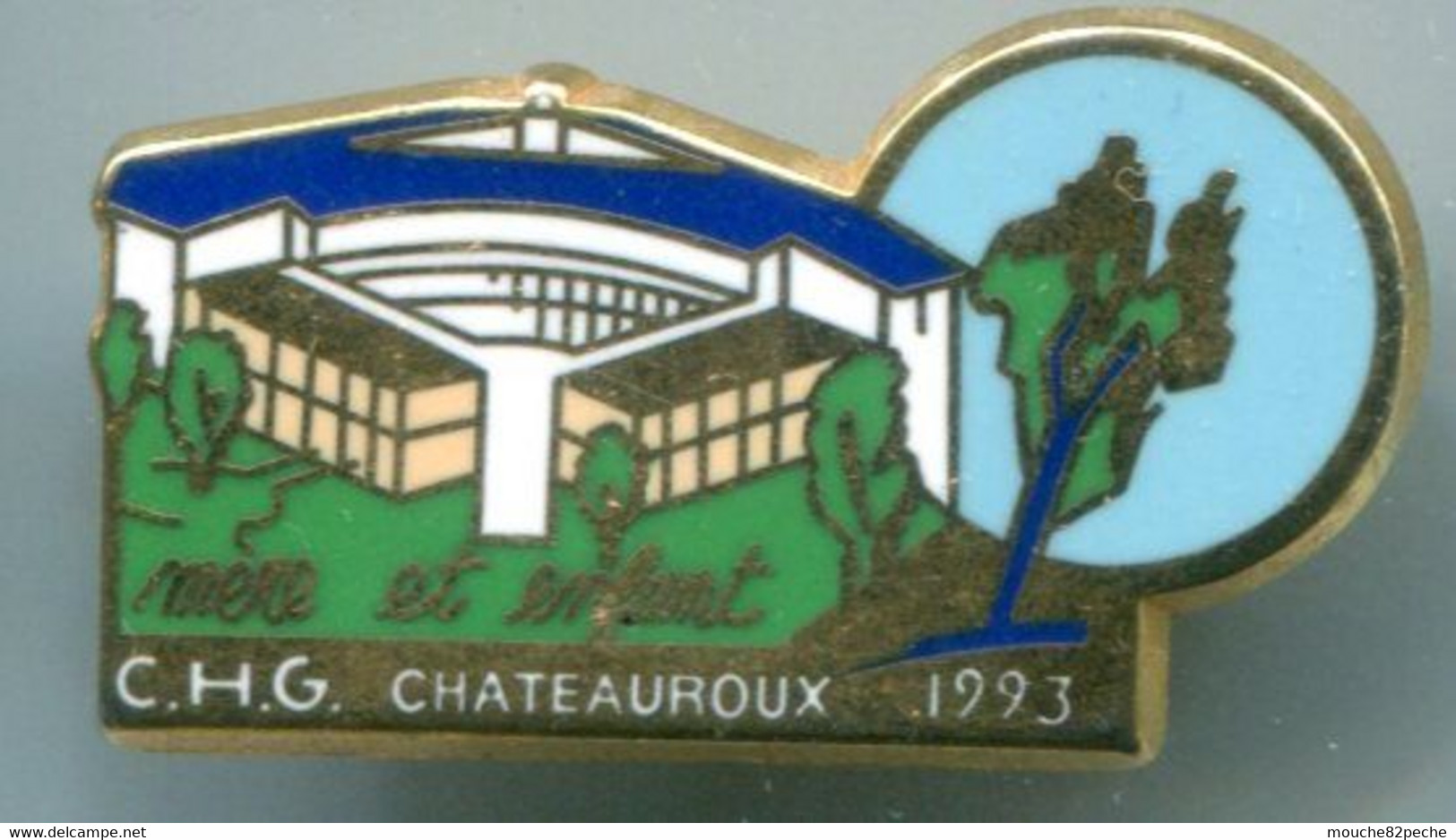 PIN'S  - CHG - CHATEAUROUX 1993 - MERE ET ENFANT - SIGNE ARTHUS BERTRAND - Animaux