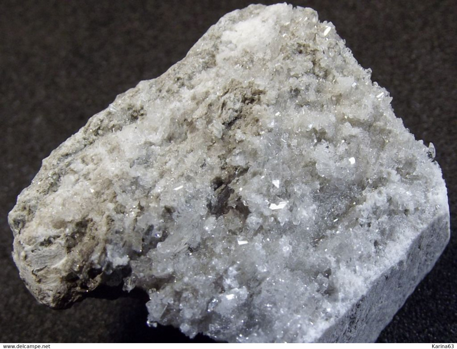 Gypsum On Matrix ( 2.5 X 2.5 X 1 Cm )  Gypsum Pit -  Zeglingen -  Sissach -  Basel-Landschaft -  Switzerland - Minéraux