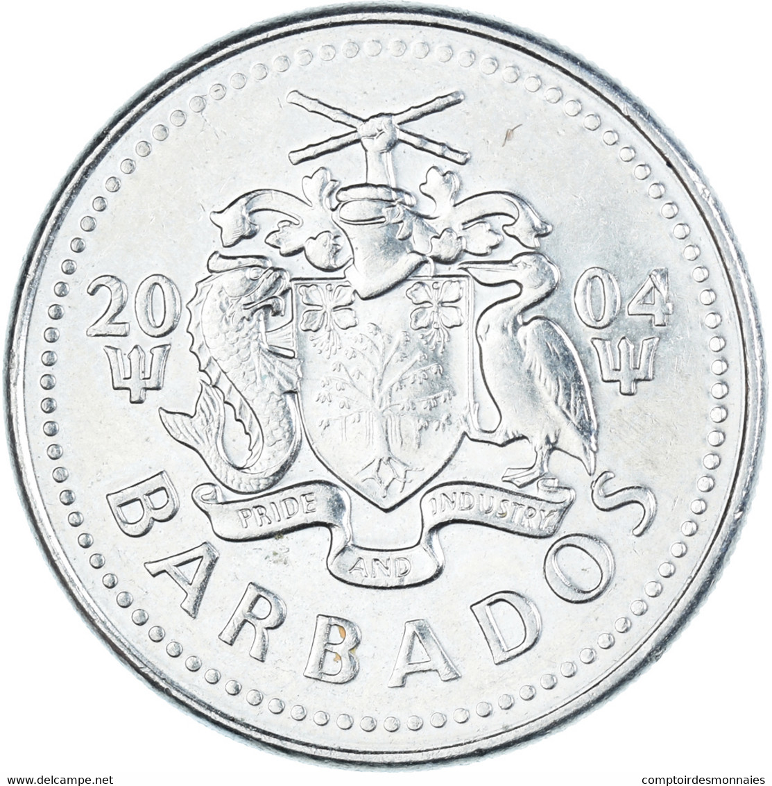 Monnaie, Barbade, 25 Cents, 2004 - Barbados