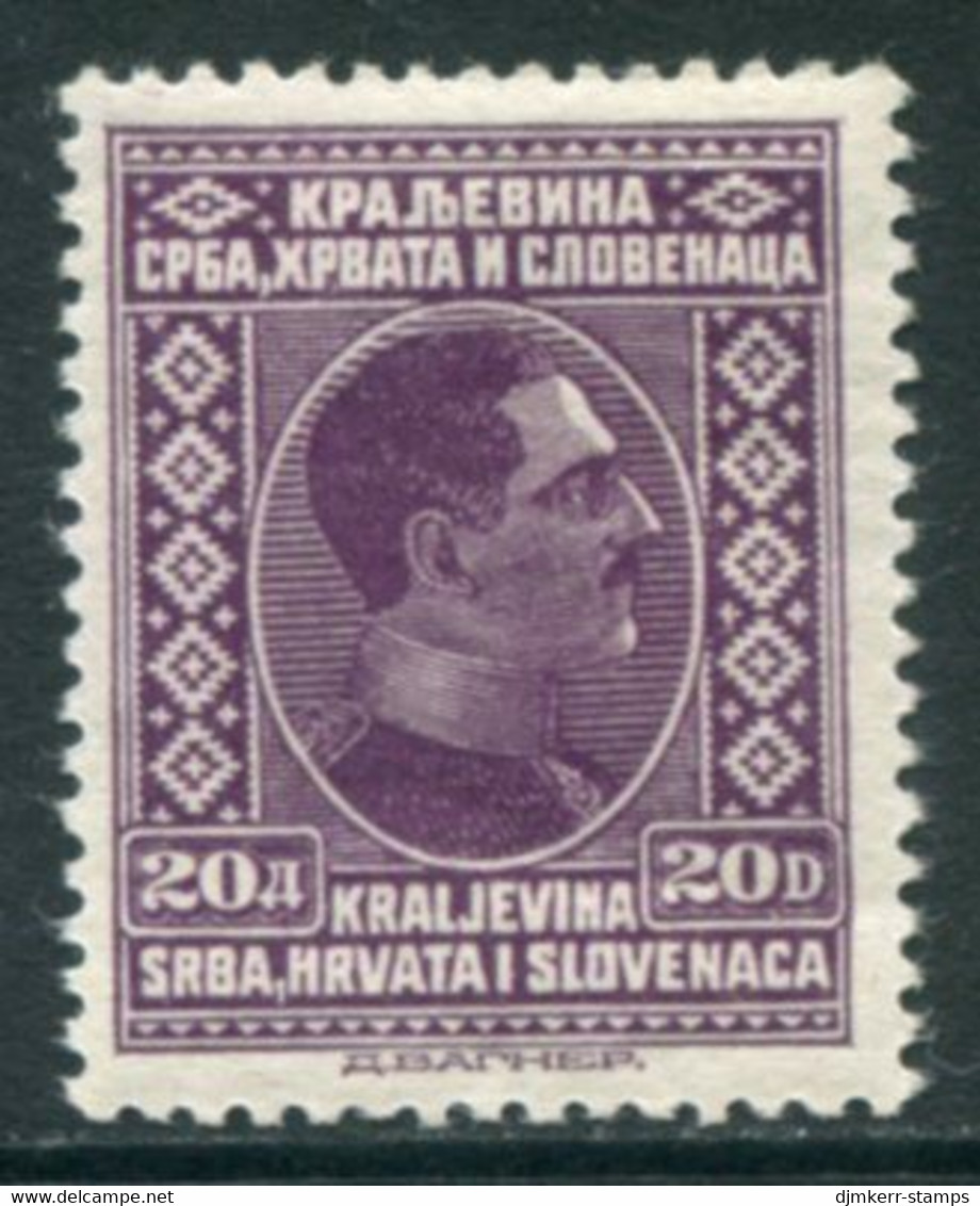 YUGOSLAVIA 1926-27 King Alexander Portrait Definitive 20 D.MNH / **.  Michel 198 - Ongebruikt