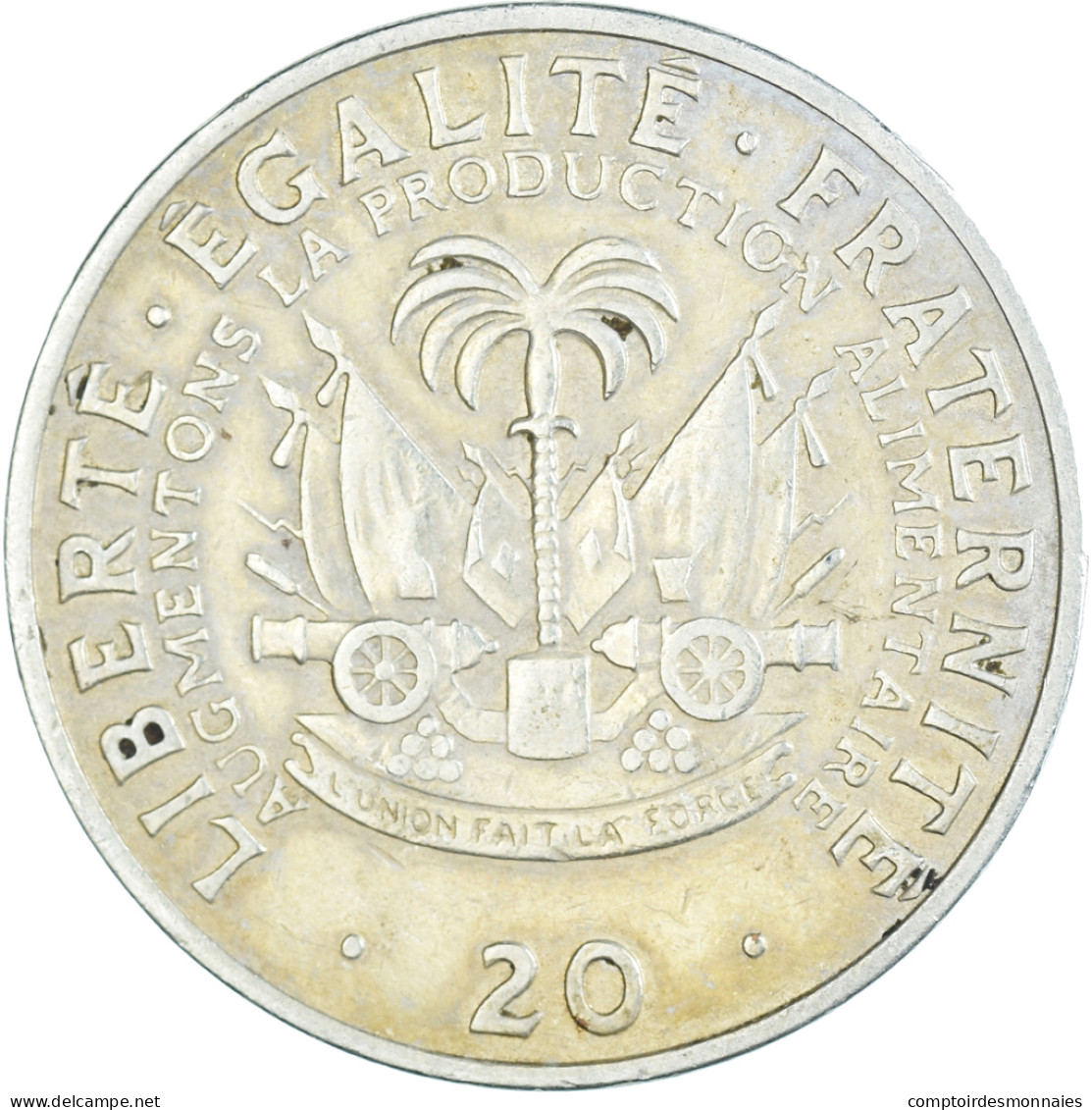 Monnaie, Haïti, 20 Centimes, 1972 - Haïti