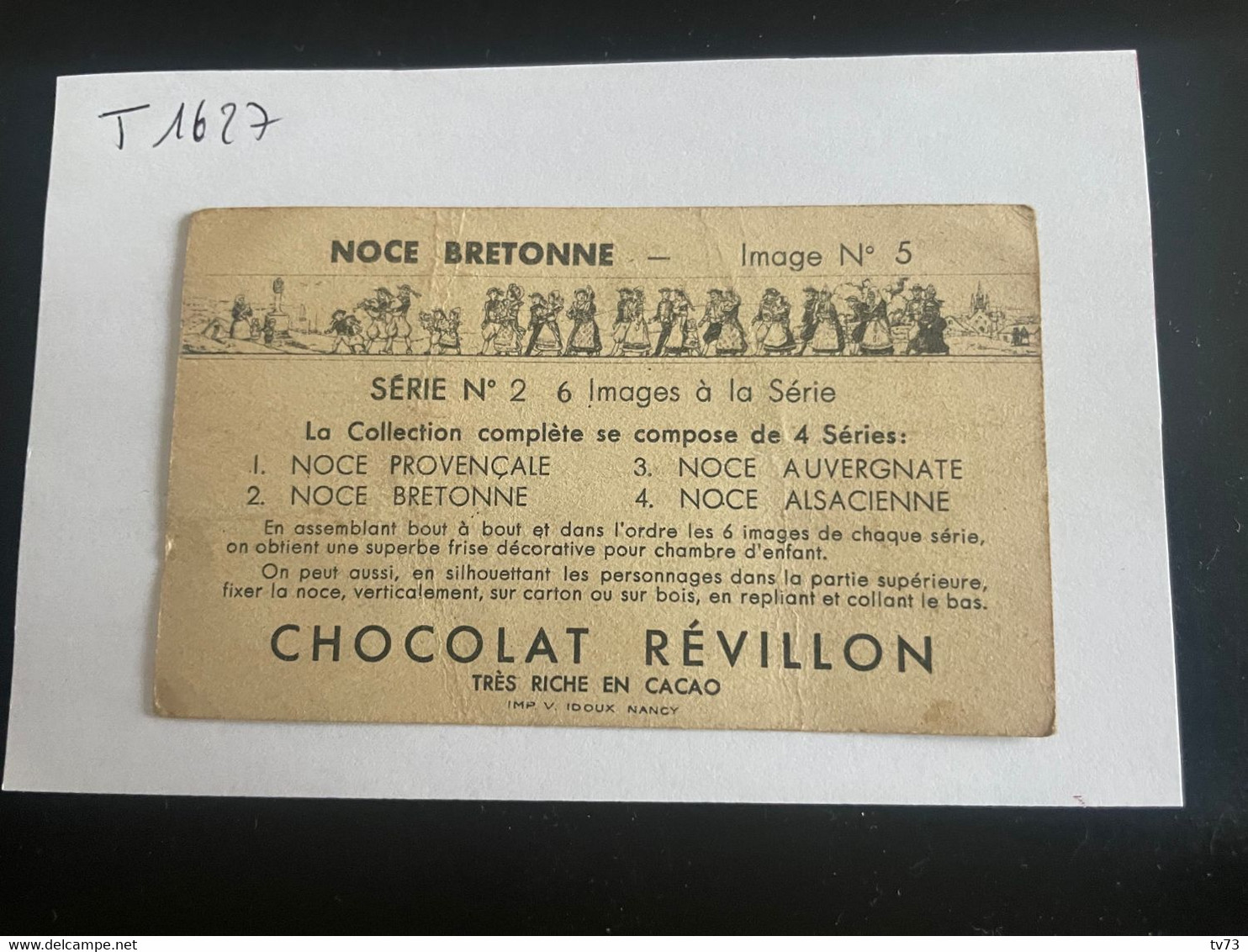 T1627 - Chromo - Chocolat REVILLON -  Noce Bretonne N° 5 - Revillon