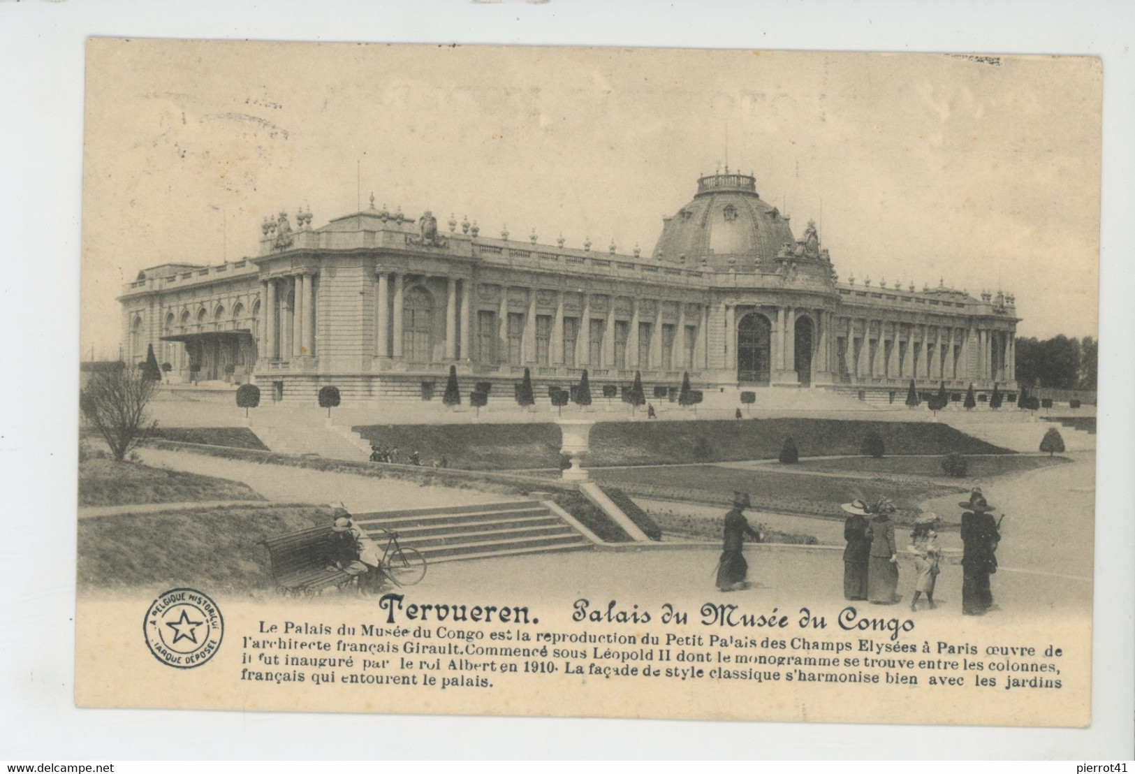 BELGIQUE - Carte PUB " PHOTOTYPIE MODERNE E. DESAIX " - LA BELGIQUE HISTORIQUE - TERVUEREN - Palais Du Musée Du Congo - Lots, Séries, Collections