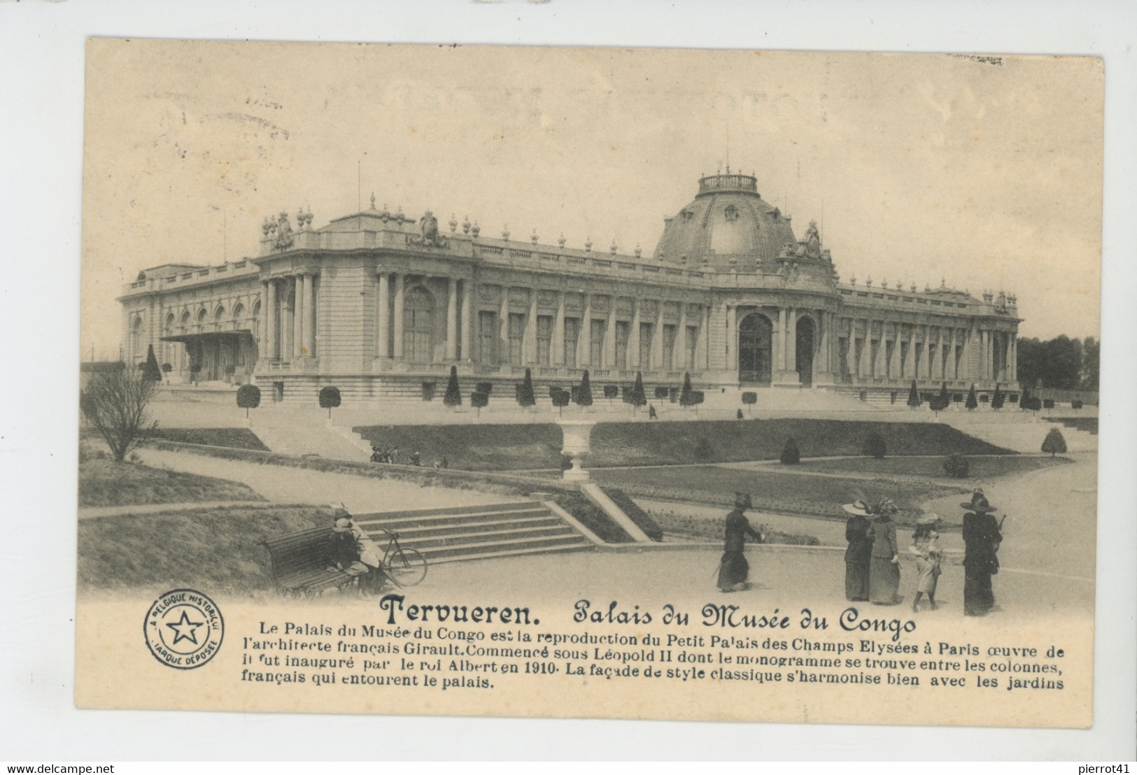 BELGIQUE - Carte PUB " PHOTOTYPIE MODERNE E. DESAIX " - LA BELGIQUE HISTORIQUE - TERVUEREN - Palais Du Musée Du Congo - Lotes Y Colecciones