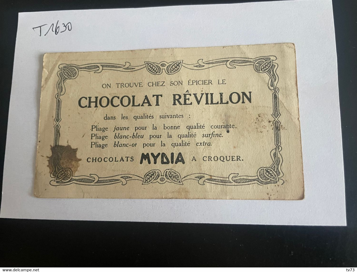 T1630 - Chromo - Chocolat REVILLON -  Animaux à Colorier - La Chèvre - Revillon
