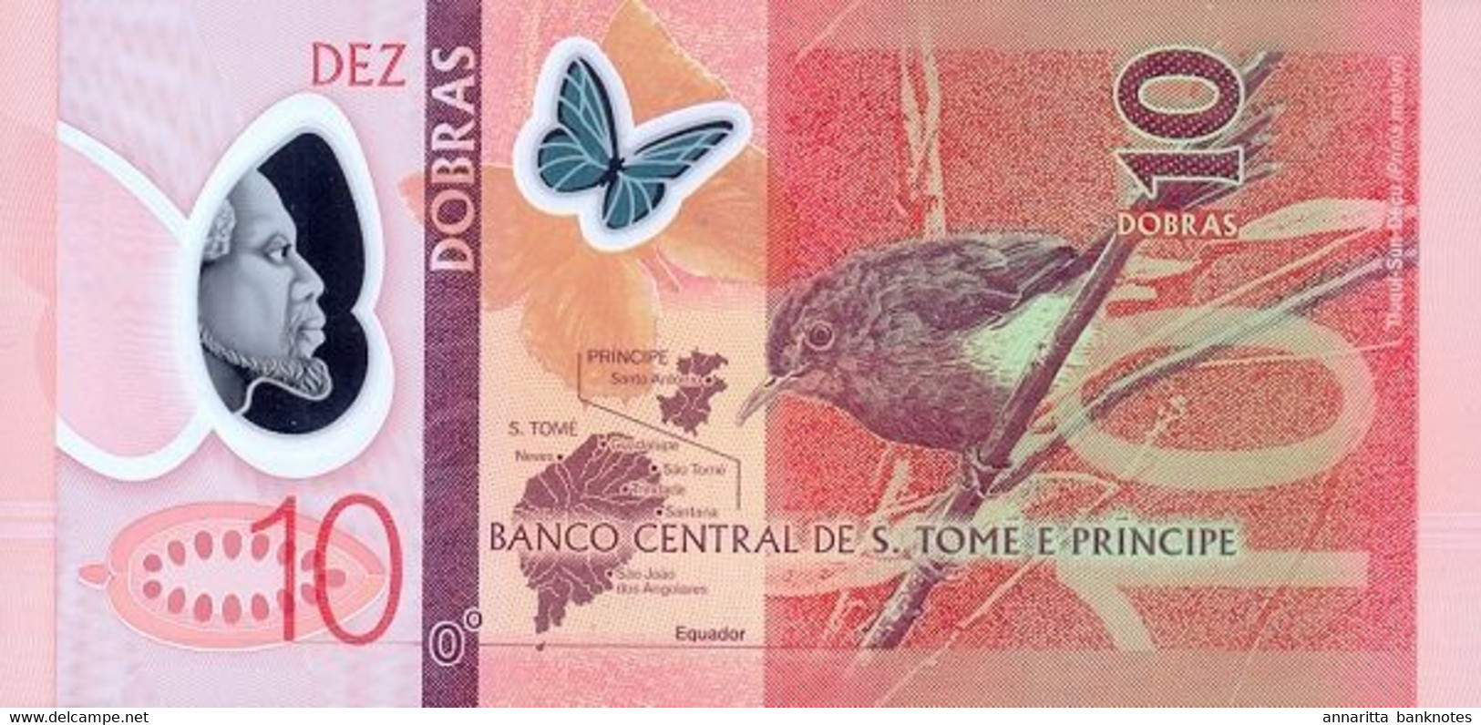 Sao Tome And Principe 10 Dobras 2016 (2018), UNC, P-71a, ST 309a - Sao Tomé Et Principe