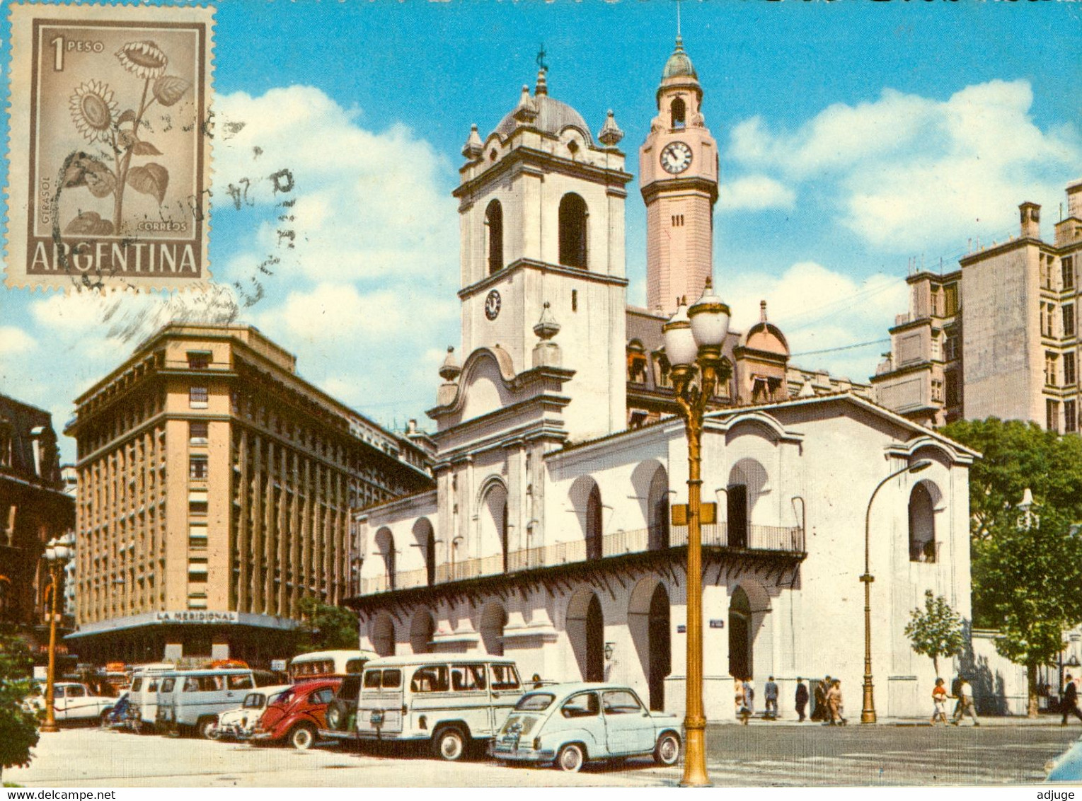 Argentine BUENOS AIRES - Cabildo _ Oblitération Philatélique  Buenos-Aires - Fiat 500_ - Argentine