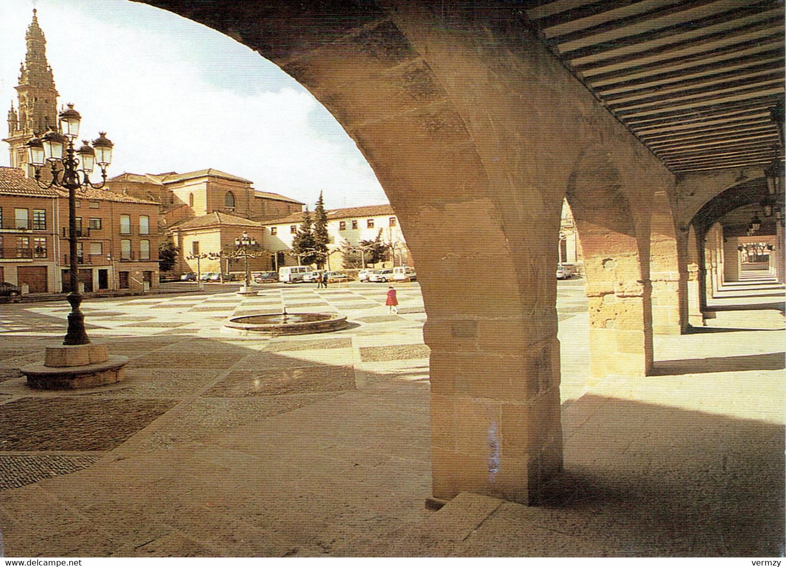 SANTO DOMINGO De La CALZADA : Plaza De Espana - Torre Y Catedral - La Rioja (Logrono)