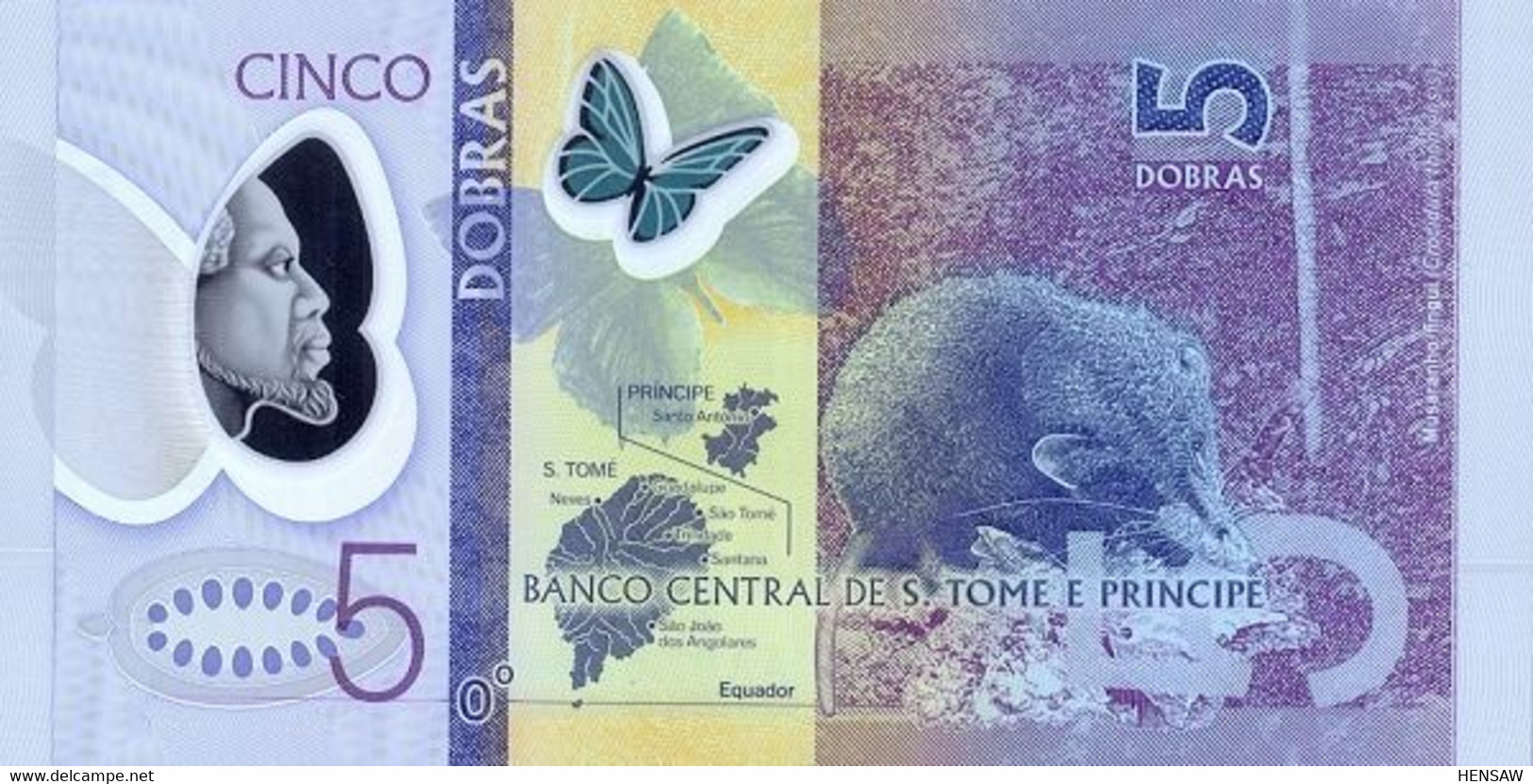 SAO TOME E PRINCIPE 5 DOBRAS P 70 2016 UNC NUEVO SC - Sao Tomé Et Principe