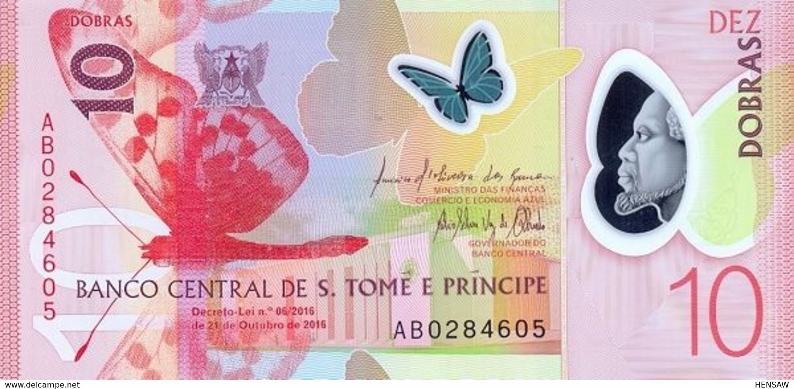 SAO TOME E PRINCIPE 10 DOBRAS P 71 2016 UNC NUEVO SC - Sao Tomé Et Principe