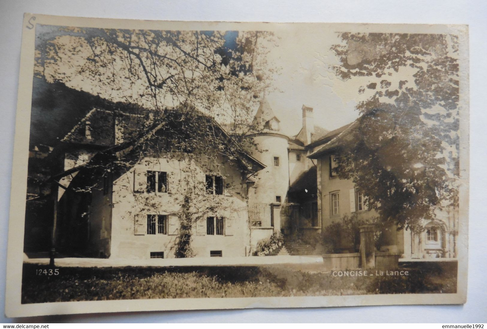 CPA Suisse Canton De Vaud - Concise Château De La Lance Photo 1910-1920 - Concise