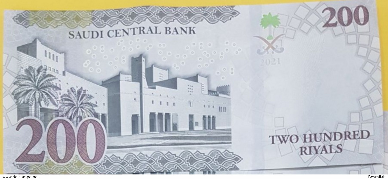 Saudi Arabia 2021 Notes (1442 Hijry) P-New UNC Three Notes 50,100 And 200 Riyals New Name Saudi Central Bank 350 Riyals - Arabia Saudita