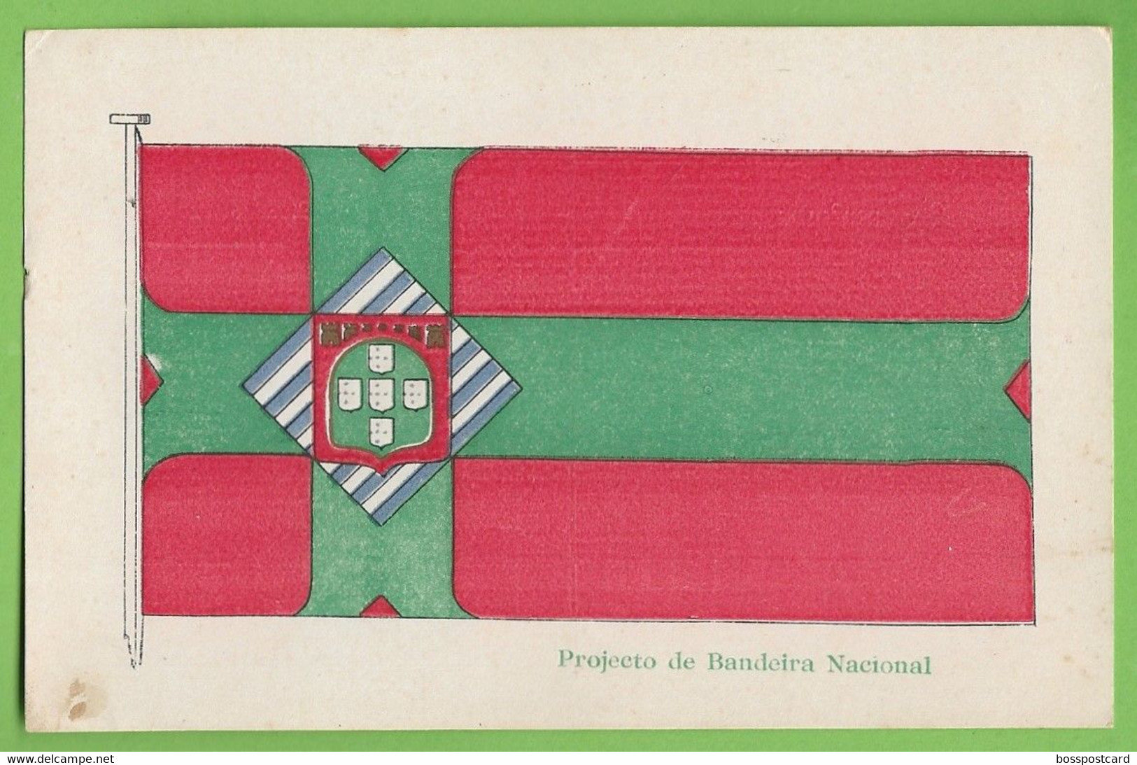 Monarquia Portuguesa - República - Projecto Da Bandeira Nacional - Flag - Drapeau - Portugal - Histoire