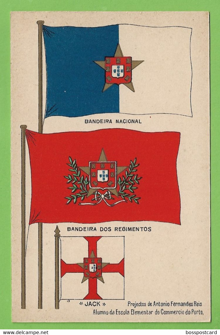 Monarquia Portuguesa - República - Projecto De António Fernandes Reis De Bandeira Nacional E Dos Regimentos - Portugal - Histoire