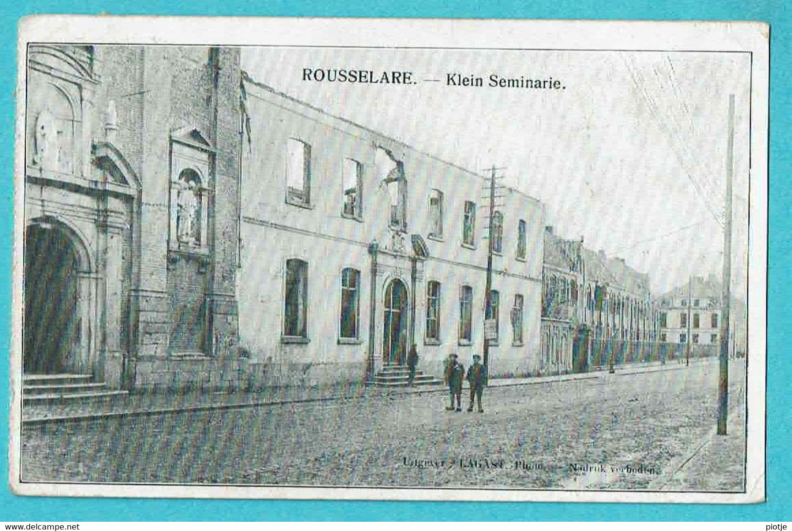 * Roeselare - Roulers (West Vlaanderen) * (Uitgever Lagast Photo) Klein Seminarie, Petit Séminaire, Ruines, Old - Roeselare