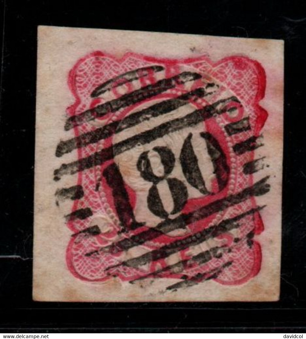 0389- PORTUGAL - 1858 - SC#: 11 - USED - KING PEDRO V - Used Stamps
