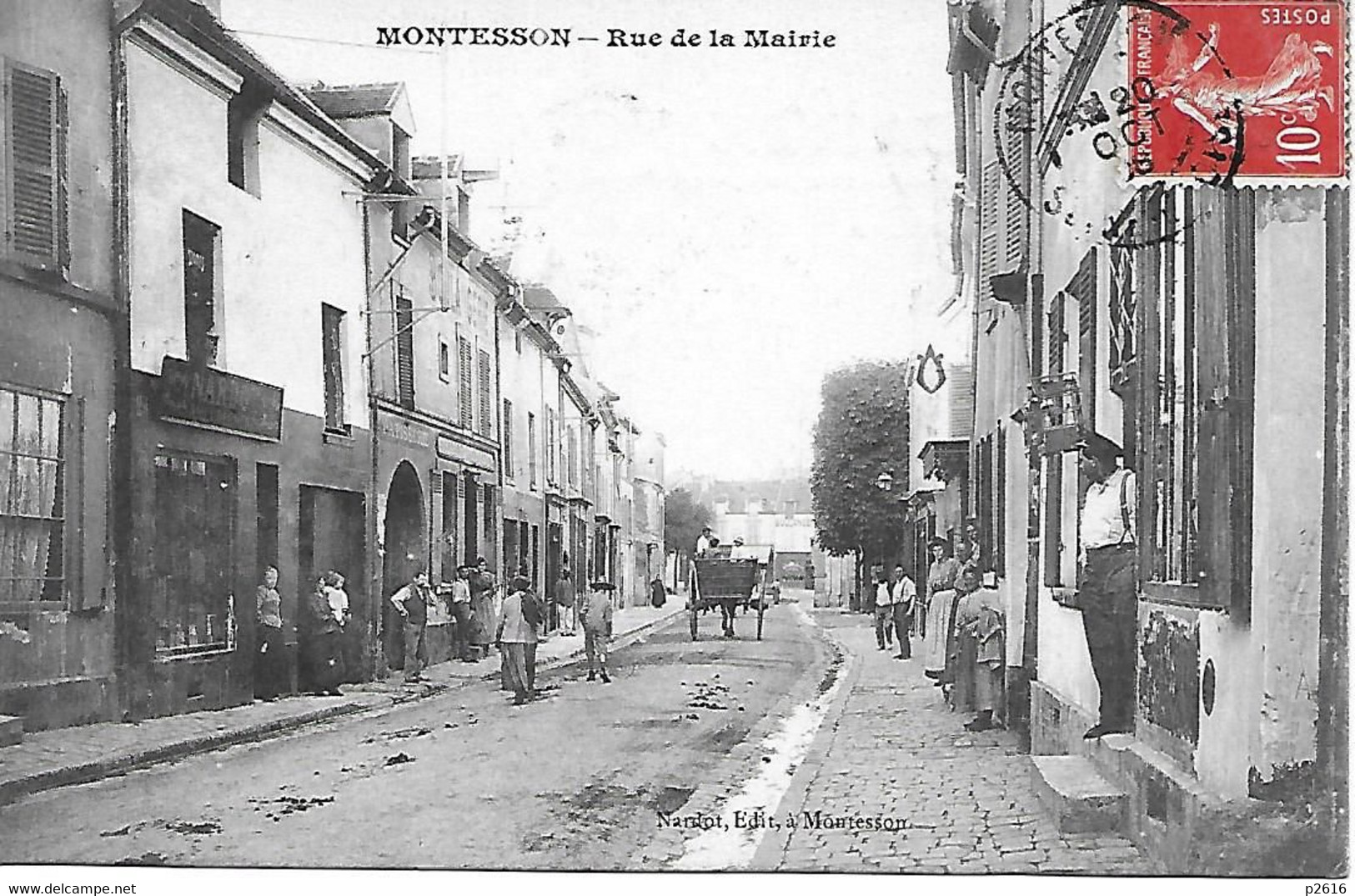 MONTESSON -  1908 -  RUE DE LA MAIRIE - NARDOT EDITEUR A MONTESSON - Montesson