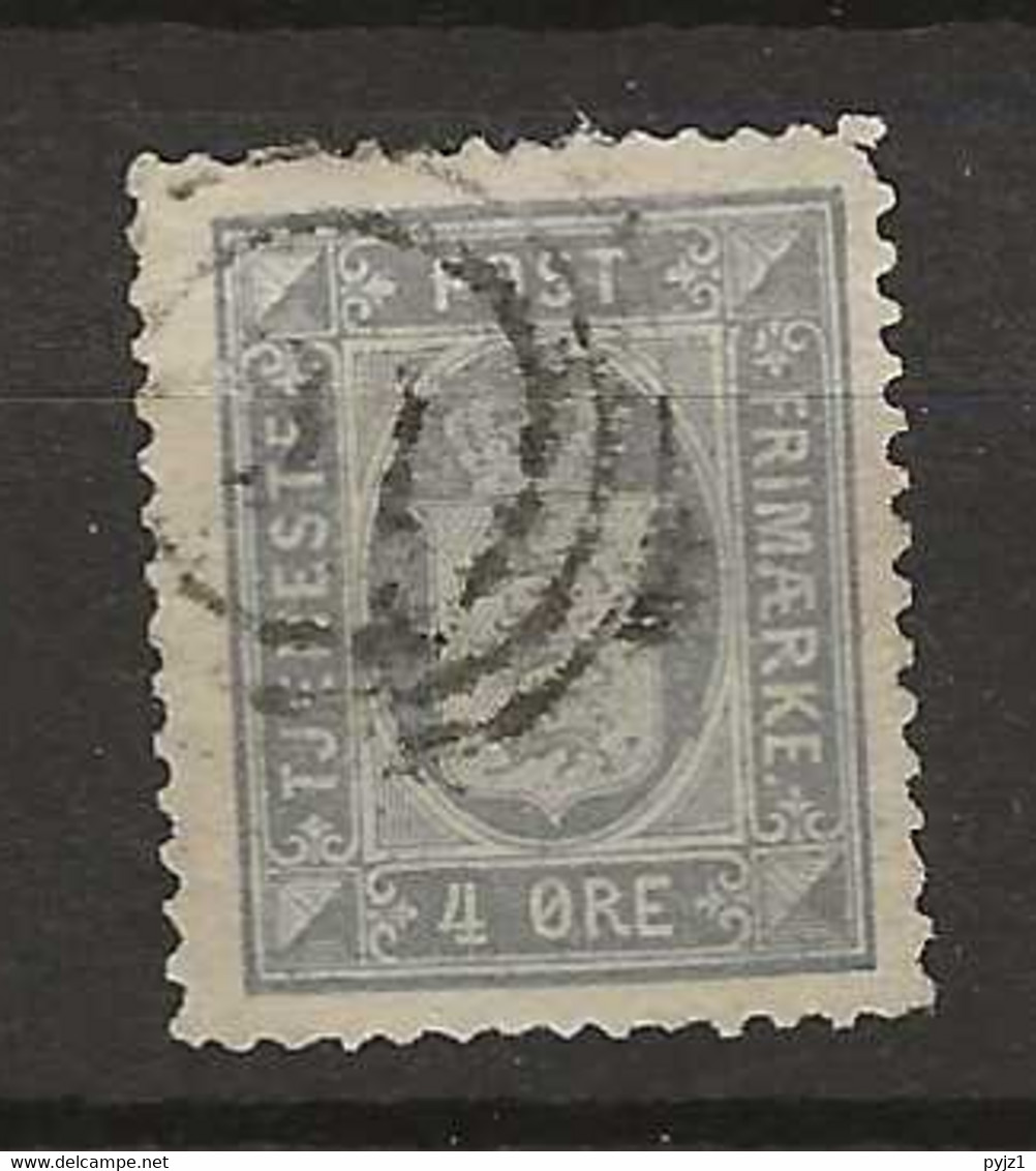 1875 USED Danmark Dienst Mi 5bA Ulramarine, Inverted Watermark - Service