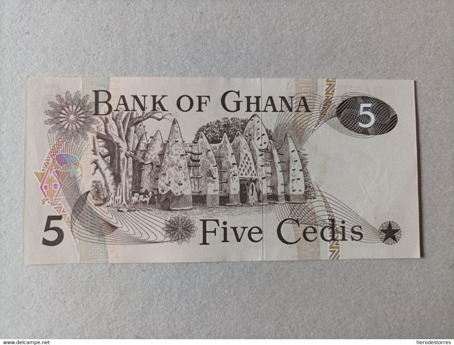 Billete De GHANA De 5 Cedis, Año 1977, UNC - Ghana