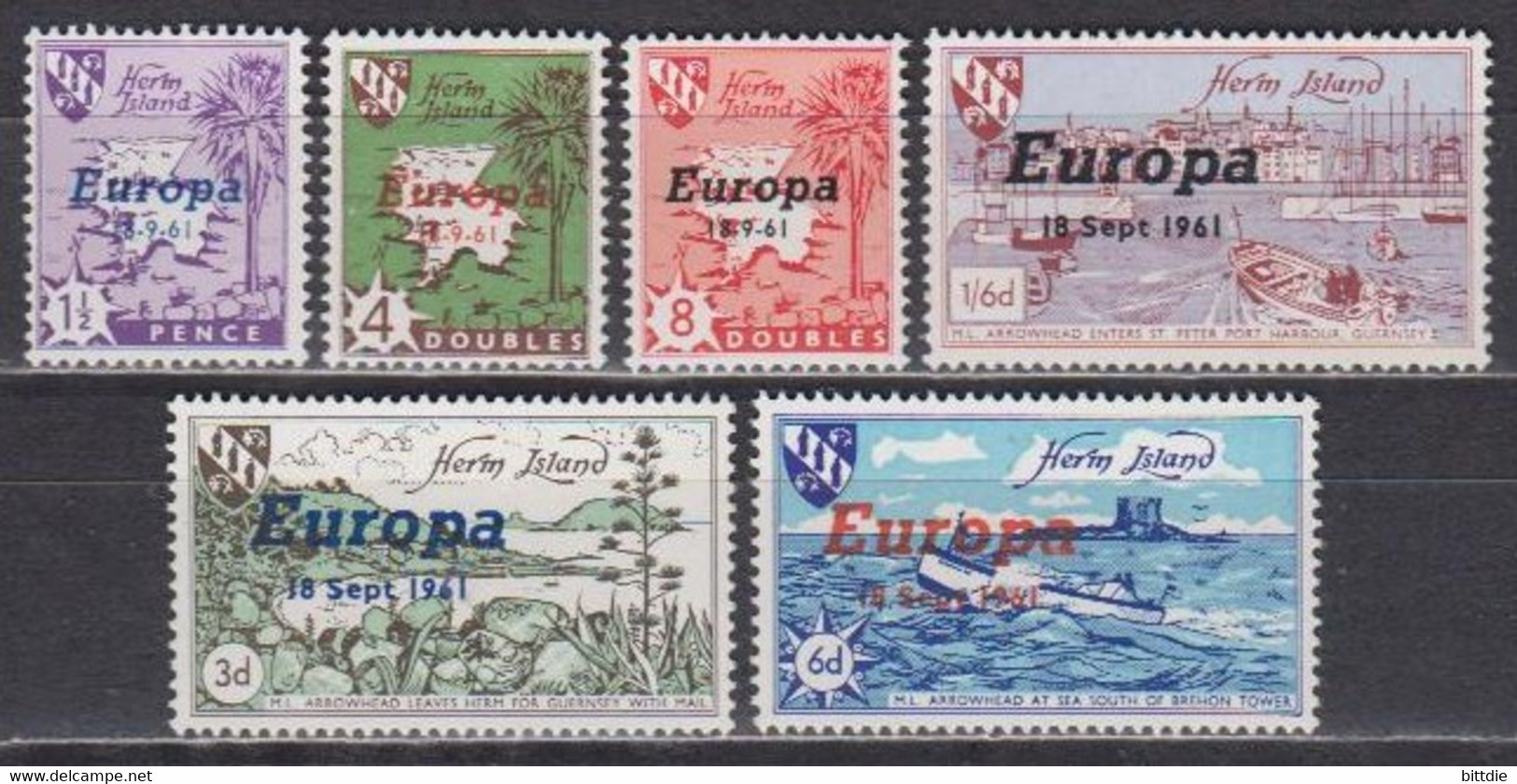 GB-Lokalpost, Herm, Europa'61 , Xx  (CH 526) - Ohne Zuordnung