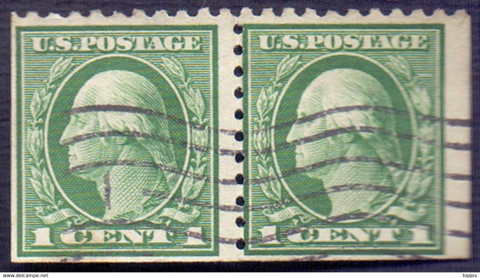 USA - Part Of BOOKLET - 405  Perf.10  PAIR - 1912 ? - ...-1940