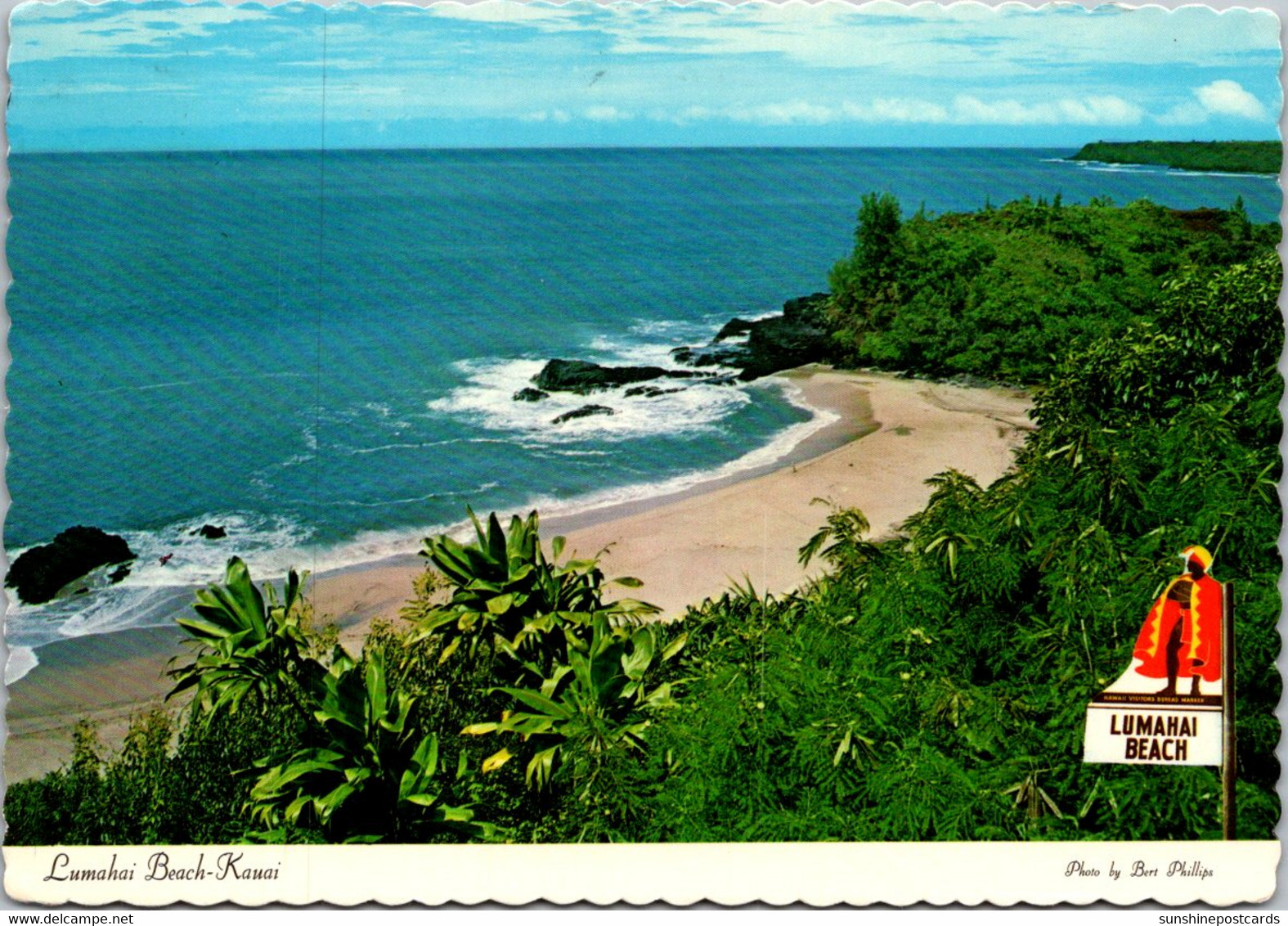 Hawaii Kauai Lumanai Beach View From Second View Point 1976 - Kauai