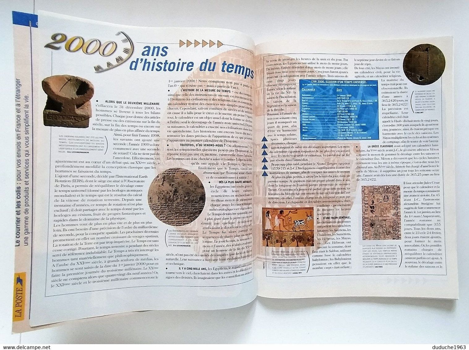 Calendrier La Poste - Almanach PTT 2000 - Seine Maritime - Grand Format : 1991-00