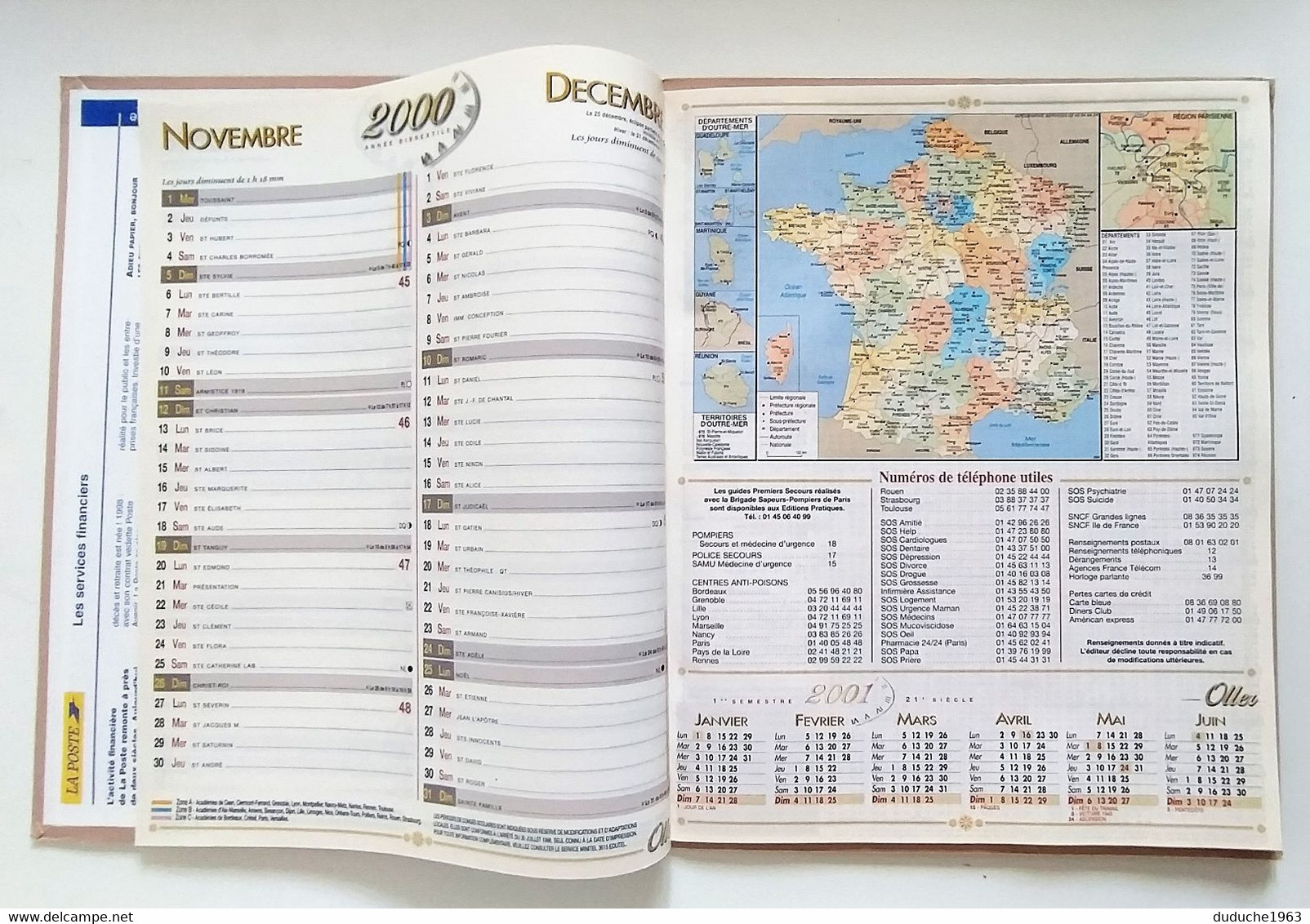 Calendrier La Poste - Almanach PTT 2000 - Orne - Grand Format : 1991-00