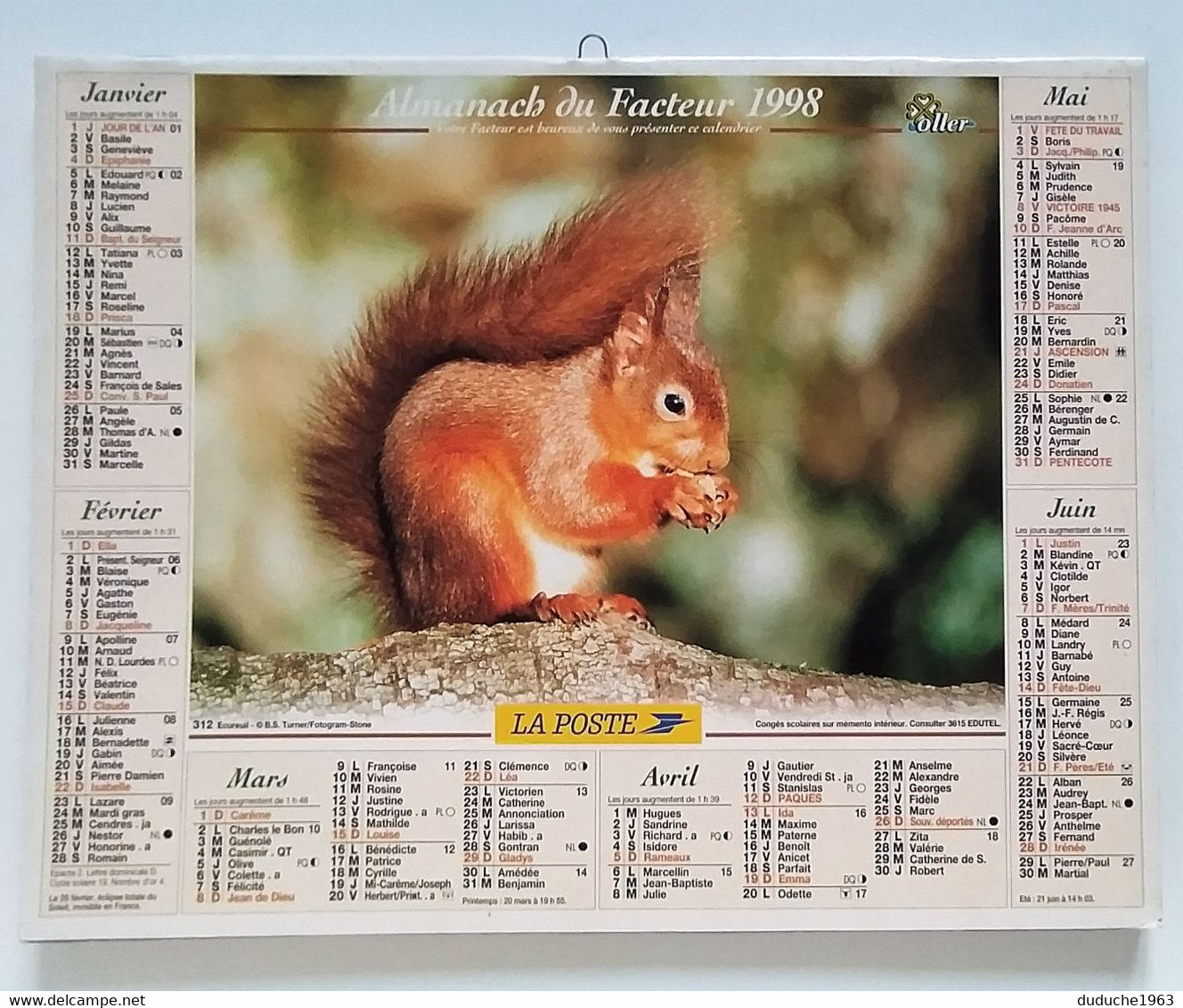 Calendrier La Poste - Almanach PTT 1997 - Bouches Du Rhône - Grand Format : 1991-00