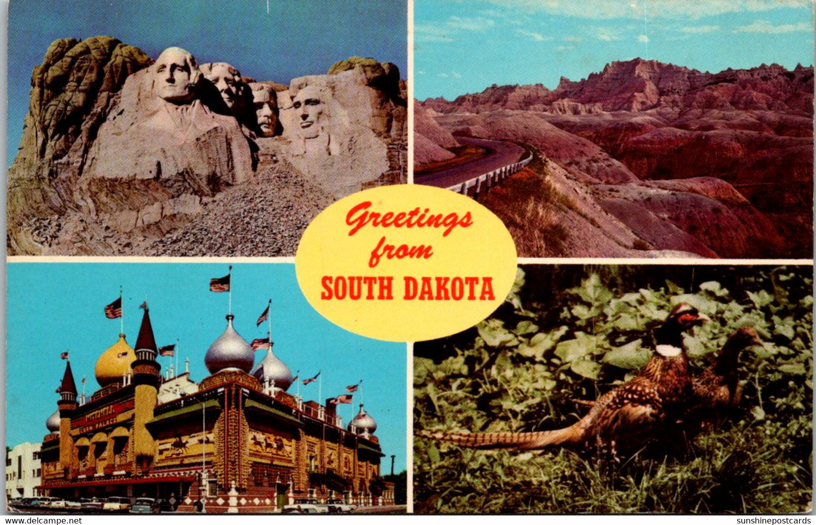 South Dakota Greetings With Multi View - Mount Rushmore