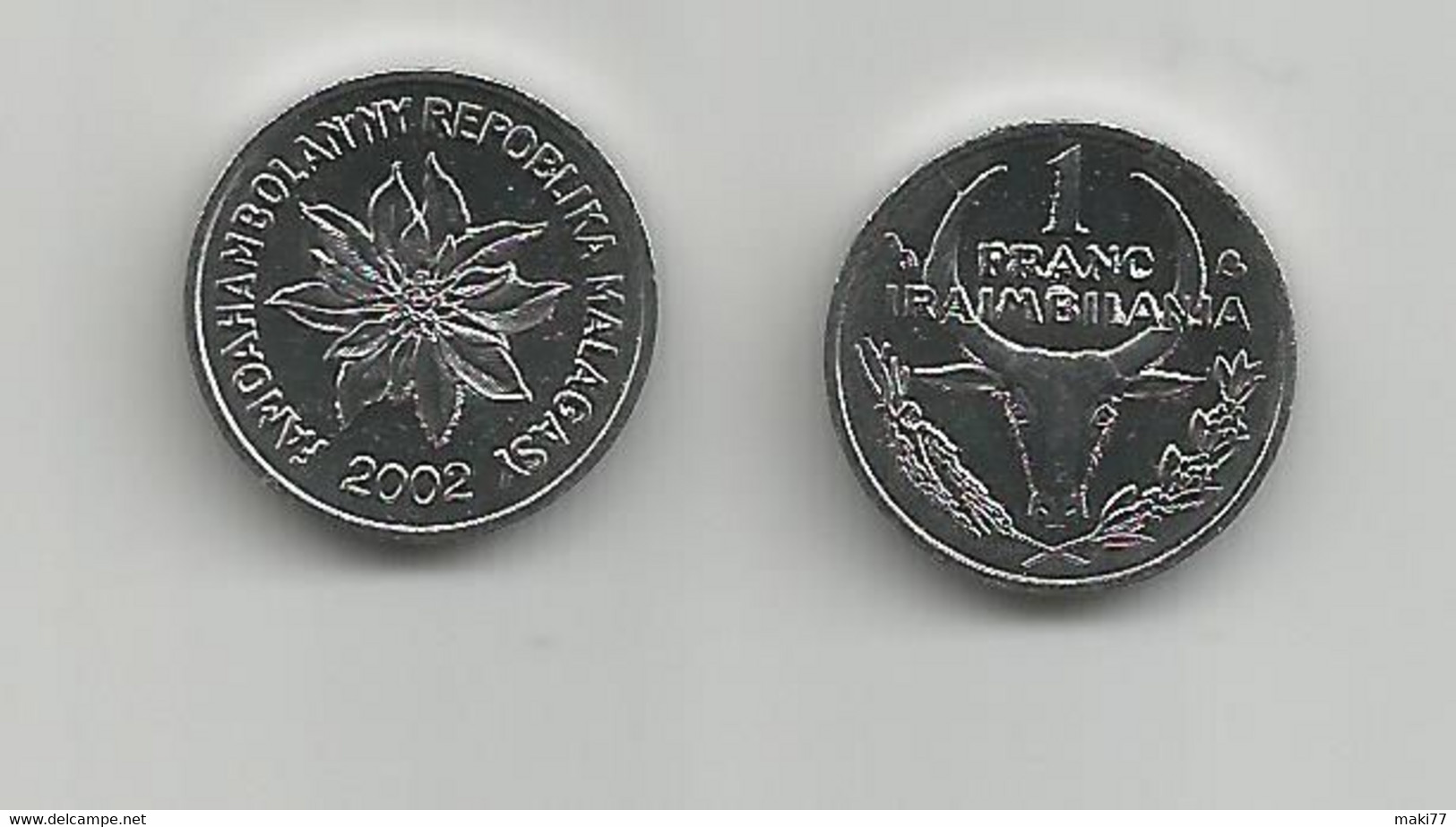 MADAGASCAR  MADAGASKAR MALAGASY DRNIER 1 FRANC 2002 LAST ISSUED FRANC - Madagascar