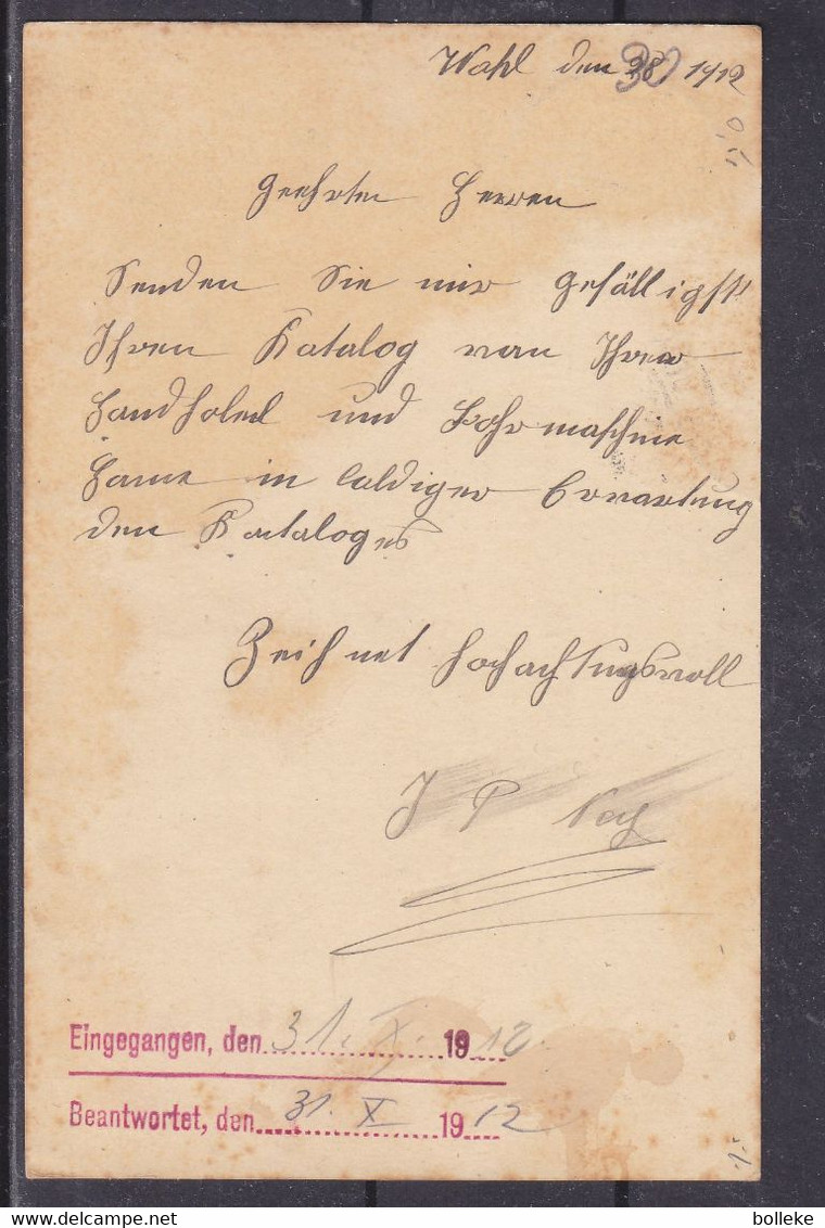 Luxembourg - Carte Postale De 1912 - Oblit Ettelbruck - Exp Vers Frankfurt Am Main - - 1907-24 Coat Of Arms