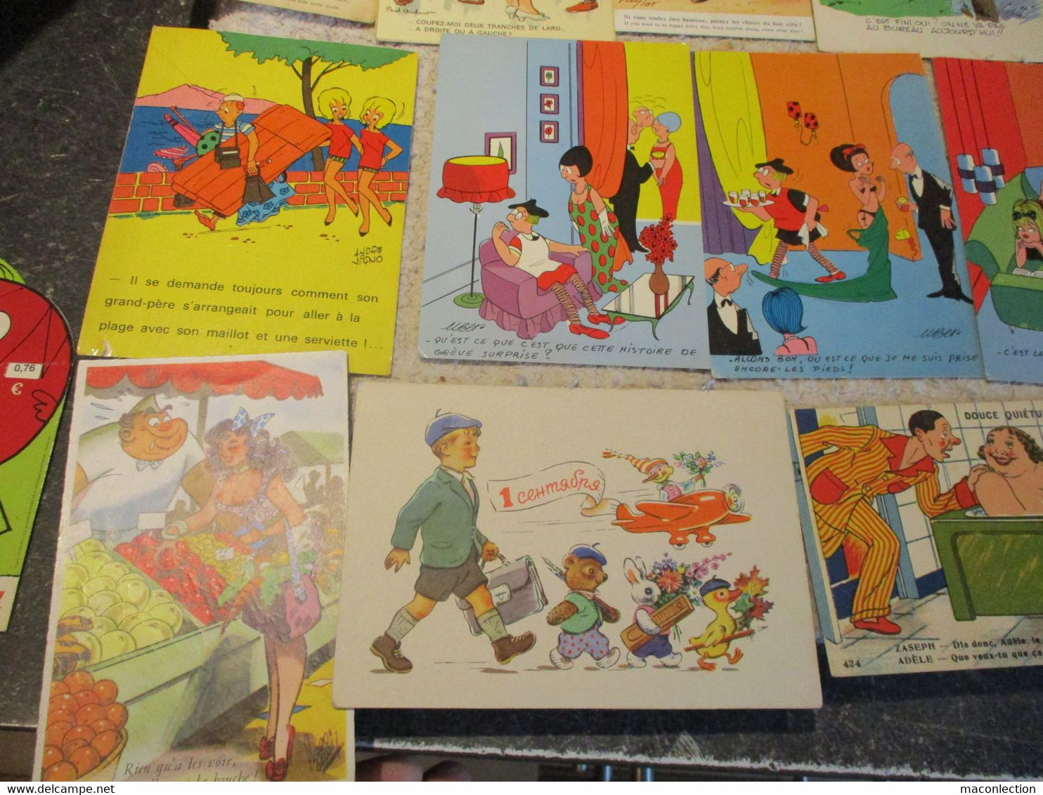 Lot 31 cpa Illustrateur Dubout Poulbot Jean de Preissac Tempest J Bellus Kiraz Rap Arot