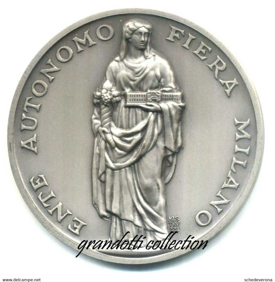 ENTE FIERA INTERNAZIONALE DI MILANO 1972 MEDAGLIA PER FEDELTÁ ARGENTO - Professionnels/De Société