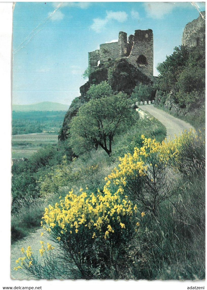 BR2236 Rochemaure (Ardeche) Ruines De L’Ancien Chateau Féodal Dominant La Vallée Du Rhône Viaggiata Verso Roma - Rochemaure