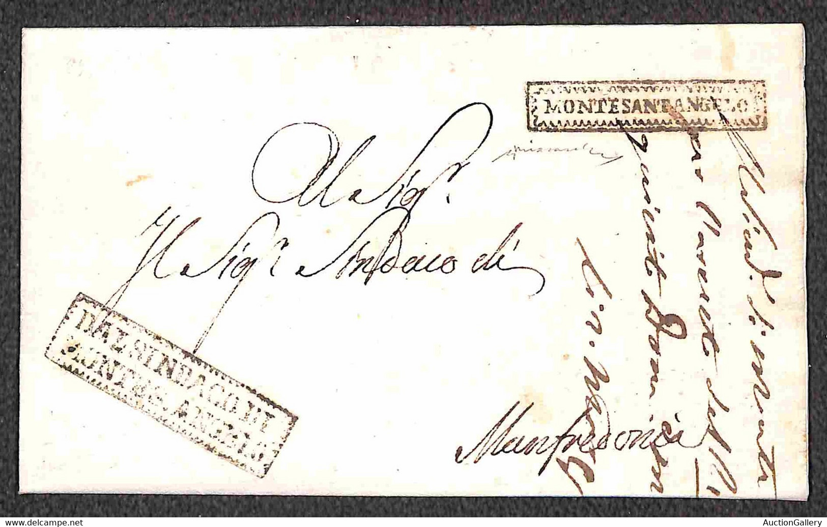Montesantangelo - Intera Lettera Per Manfredonia Del 25.2.1819 - Chiavarello - Other & Unclassified