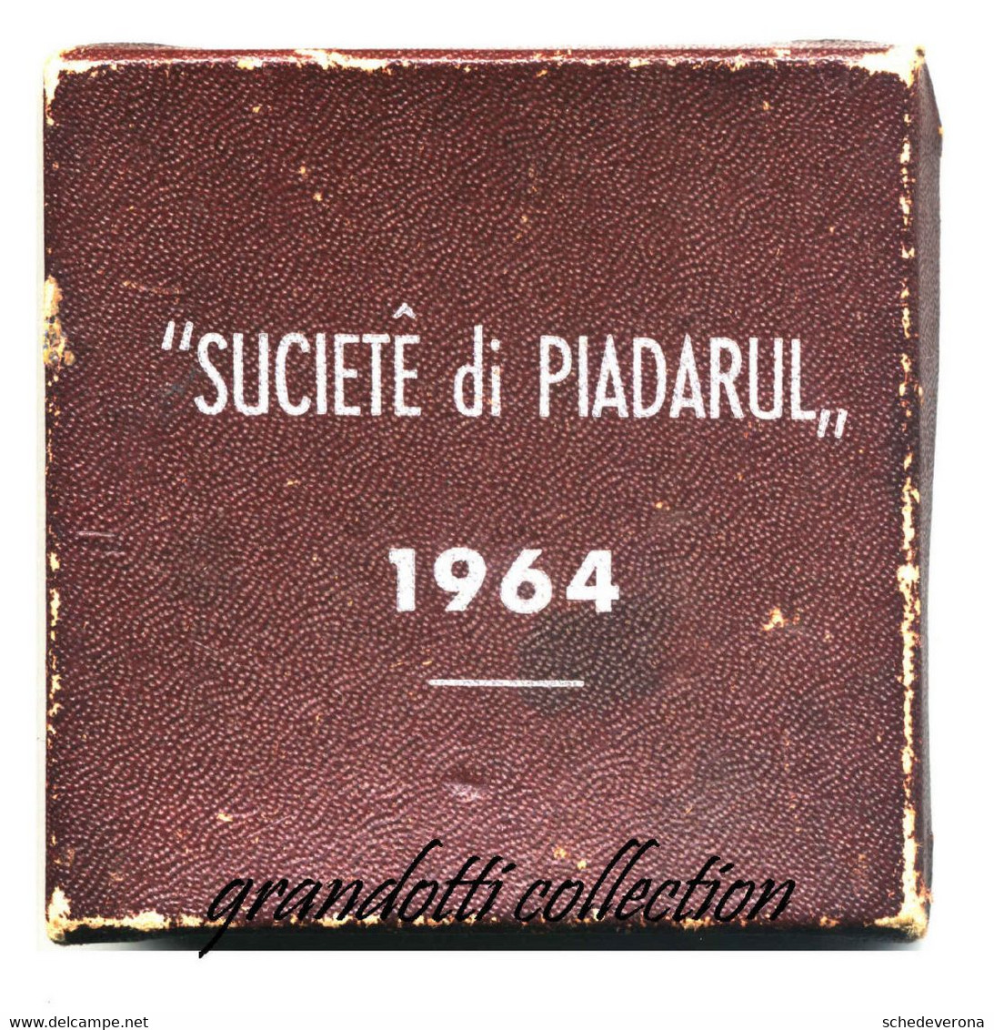 SUCIETÊ DI PIADARUL BERTINORO 1964 MEDAGLIA TREBBO LAPIÊ CUOIO IN COFANETTO - Professionnels/De Société