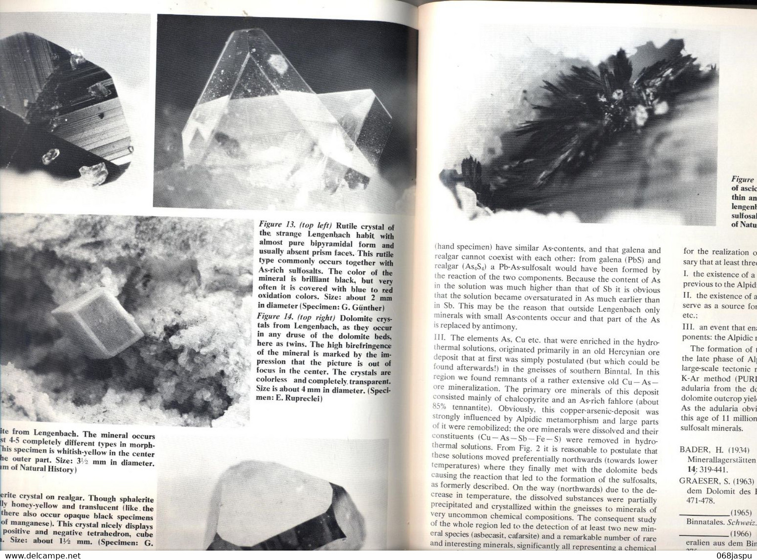 Revue Mineralogie Record Mineraux D'europe  1977 - Nature/ Outdoors