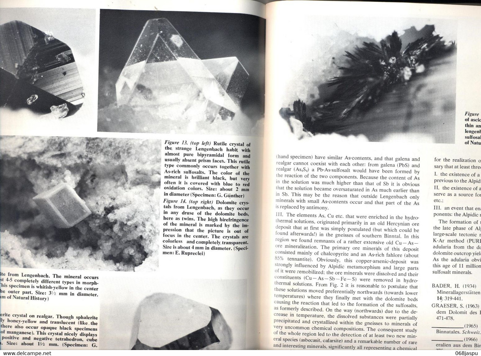 Revue Mineralogie Record Mineraux D'europe  1977 - Naturaleza