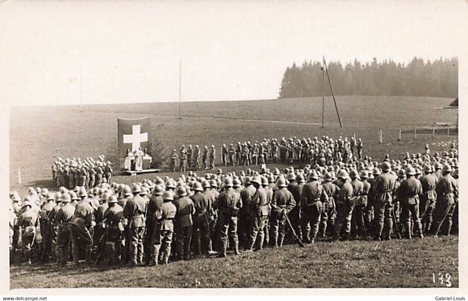 Militaria  - Schweiz Armee - Armée Suisse -  Messe En Campagne Culte Soldats - Other & Unclassified