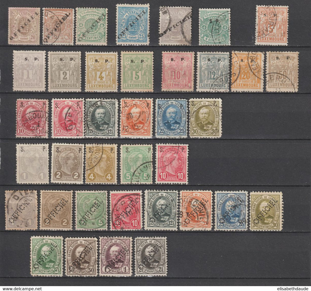 LUXEMBOURG - AVANT 1900 ! - PETITE COLLECTION TIMBRES De SERVICE  - FORTE COTE CATALOGUE ! - Officials