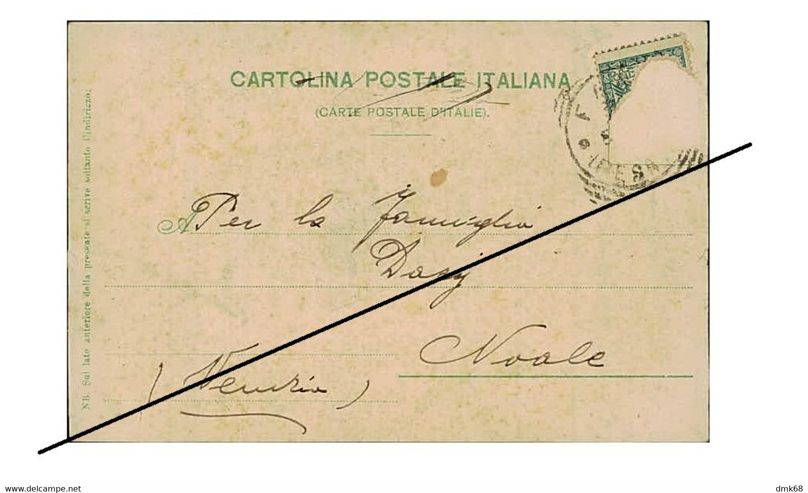 FANO - CANALE - LISCIA E BORGO - EDIZIONE BAZZANI / W. H. - SPEDITA - 1900s ( VEDI DESCIZIONE E FOTO ) (13928) - Fano