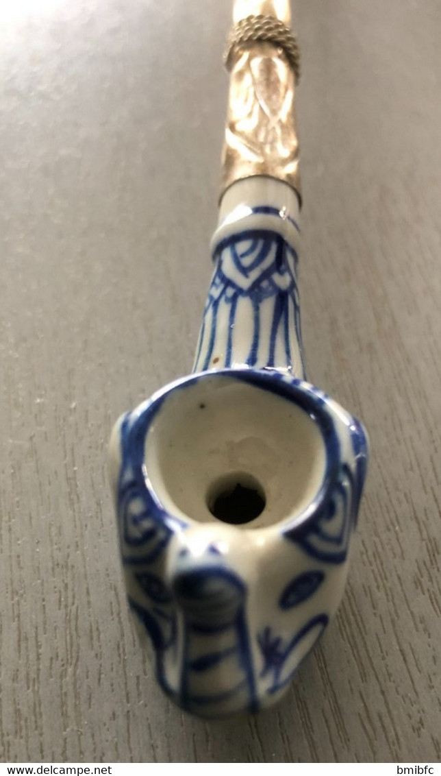 Pipe En Porcelaine Pour Narghilé - Pipe In Terra E Porcellana